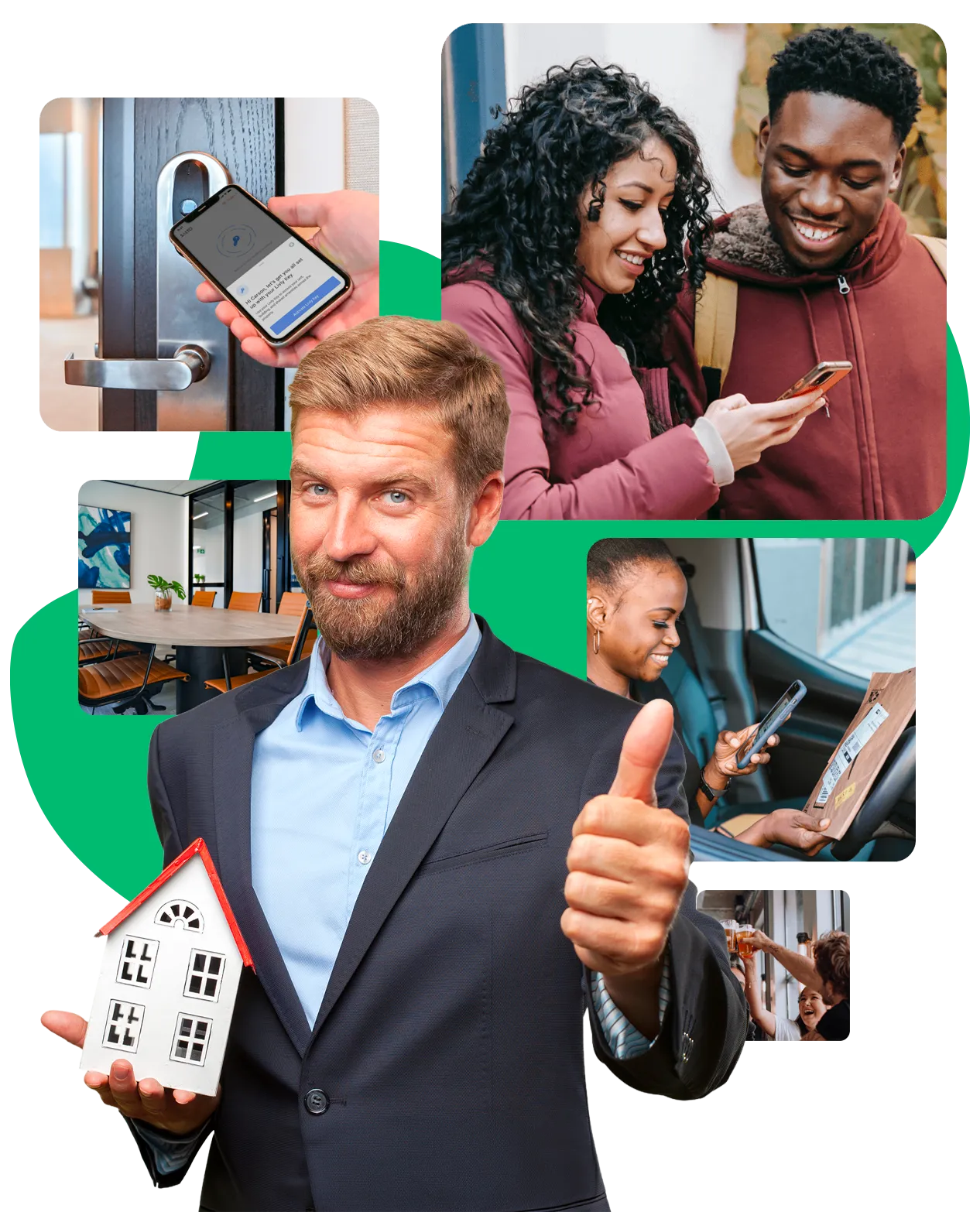 Professional property manager using smart building technology for operations.